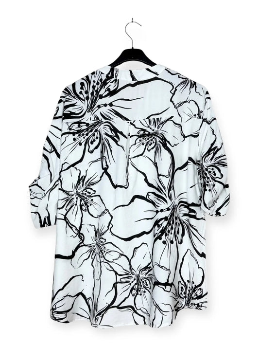 Floral Print Blouse with Three-Quarter Sleeves Italian