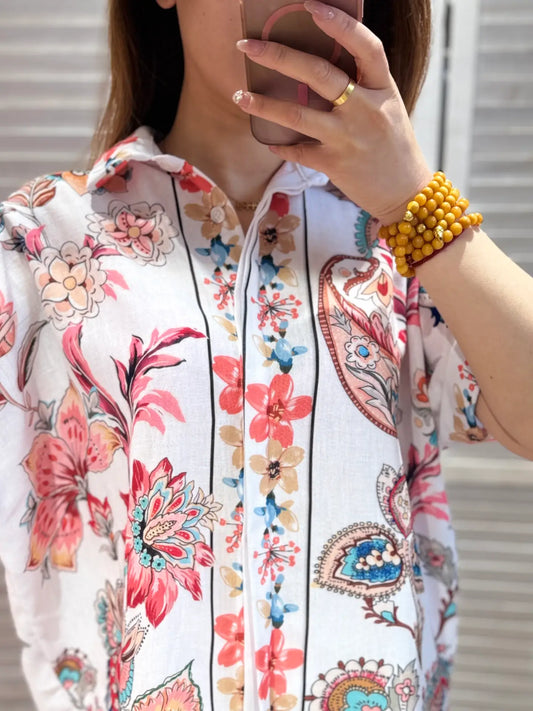 Blusón floreado italiano