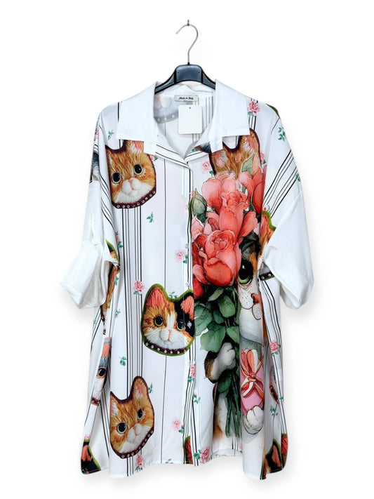 Cat blusón Patterned Shirt