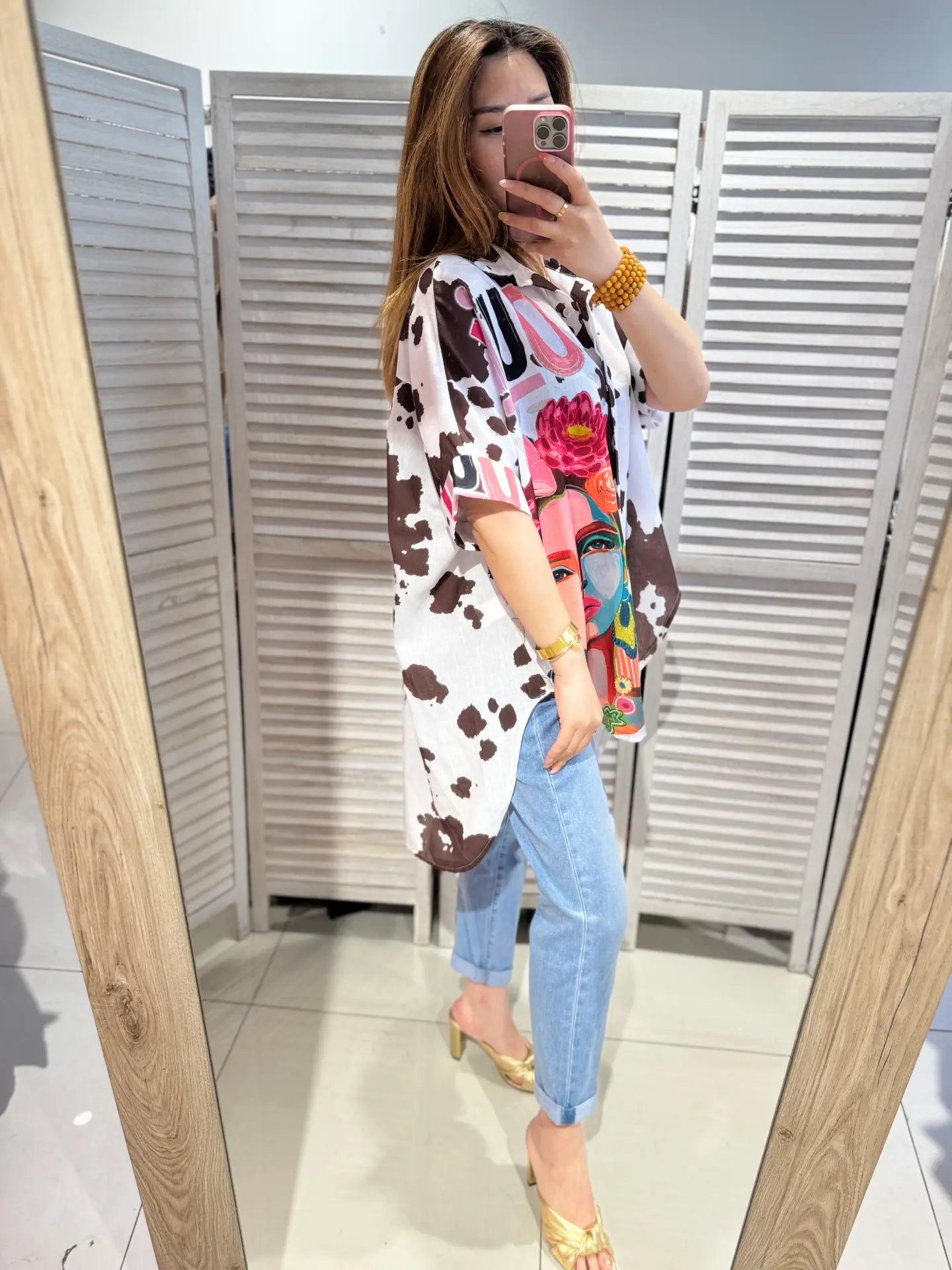 Oversized Printed Shirt
