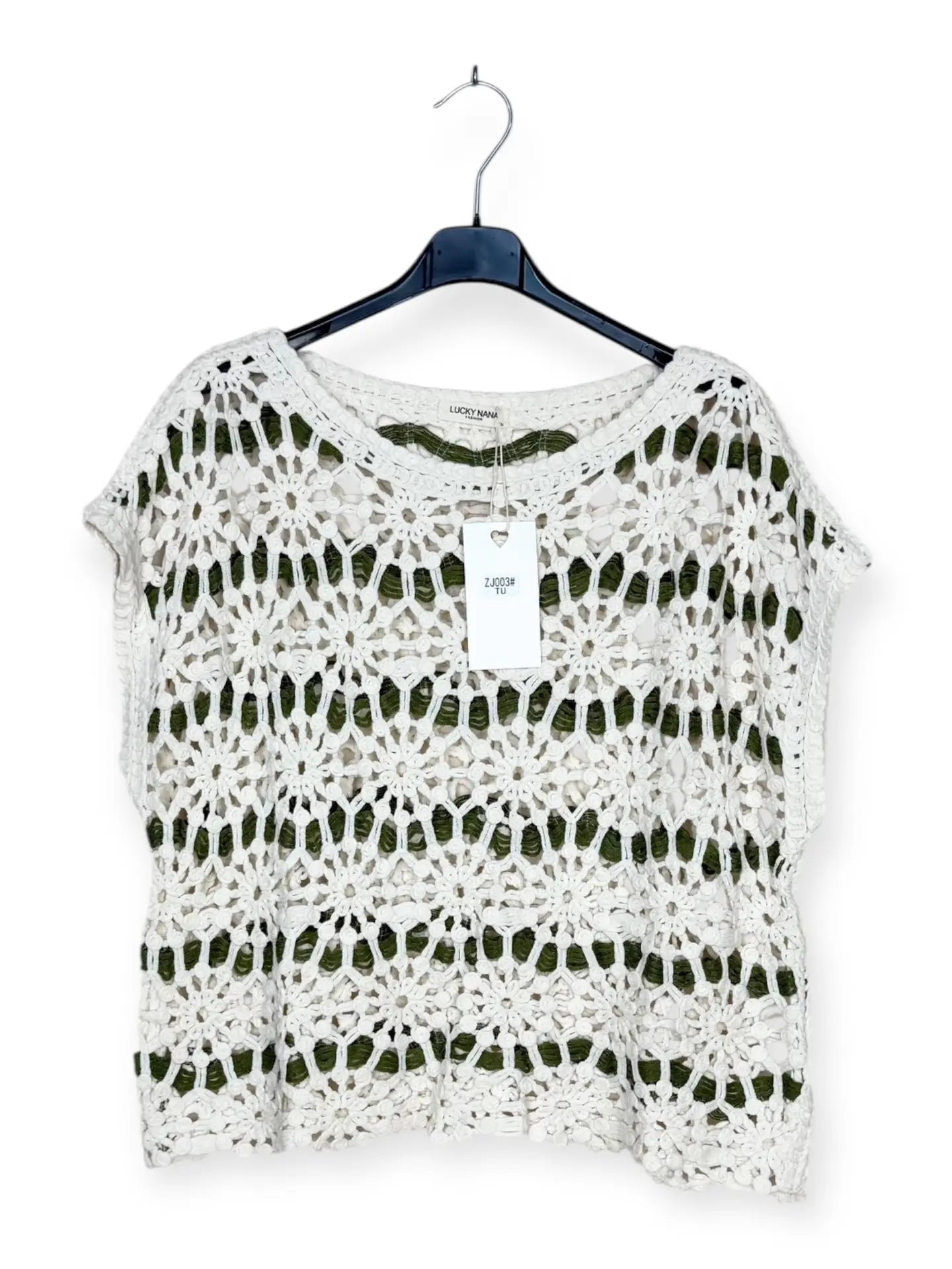 Sleeveless Openwork Italian