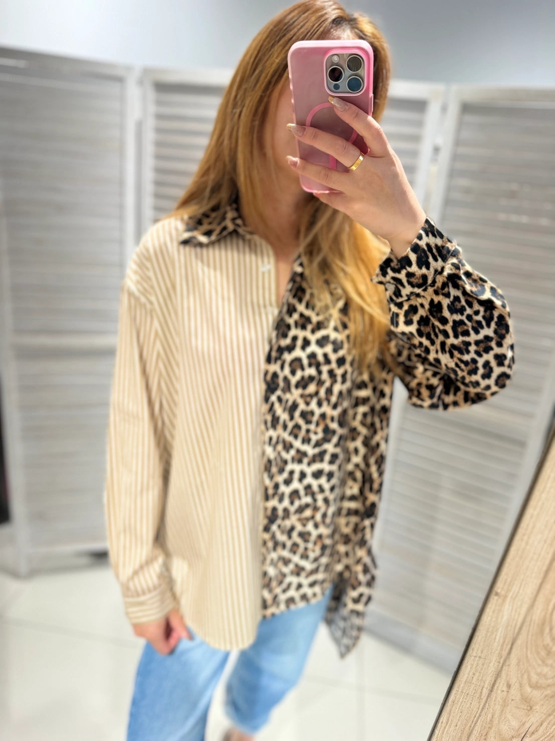 Animal print blusón