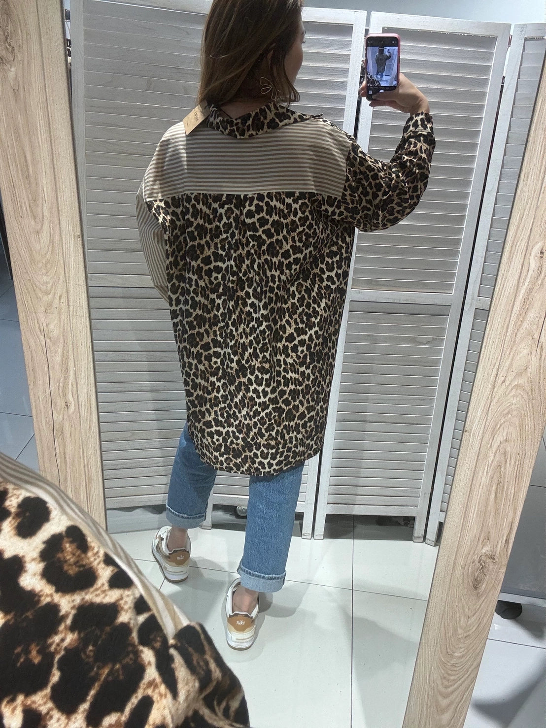 Animal print blusón