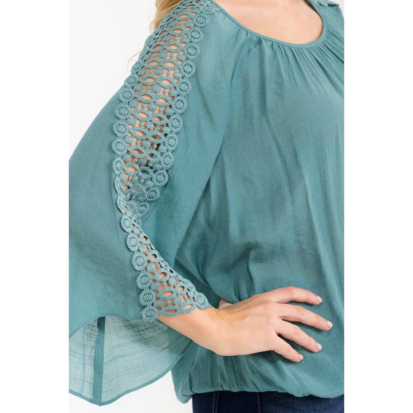 CROCHET SLEEVE PEASANT