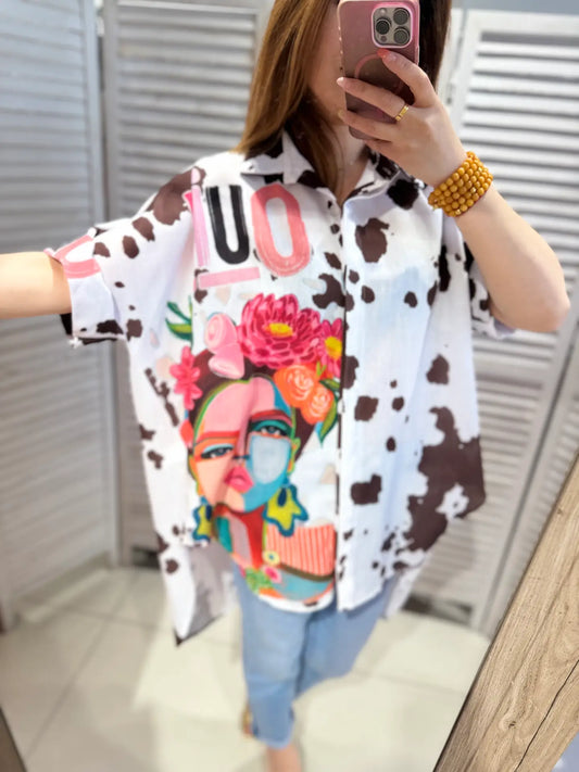 Oversized Printed Shirt