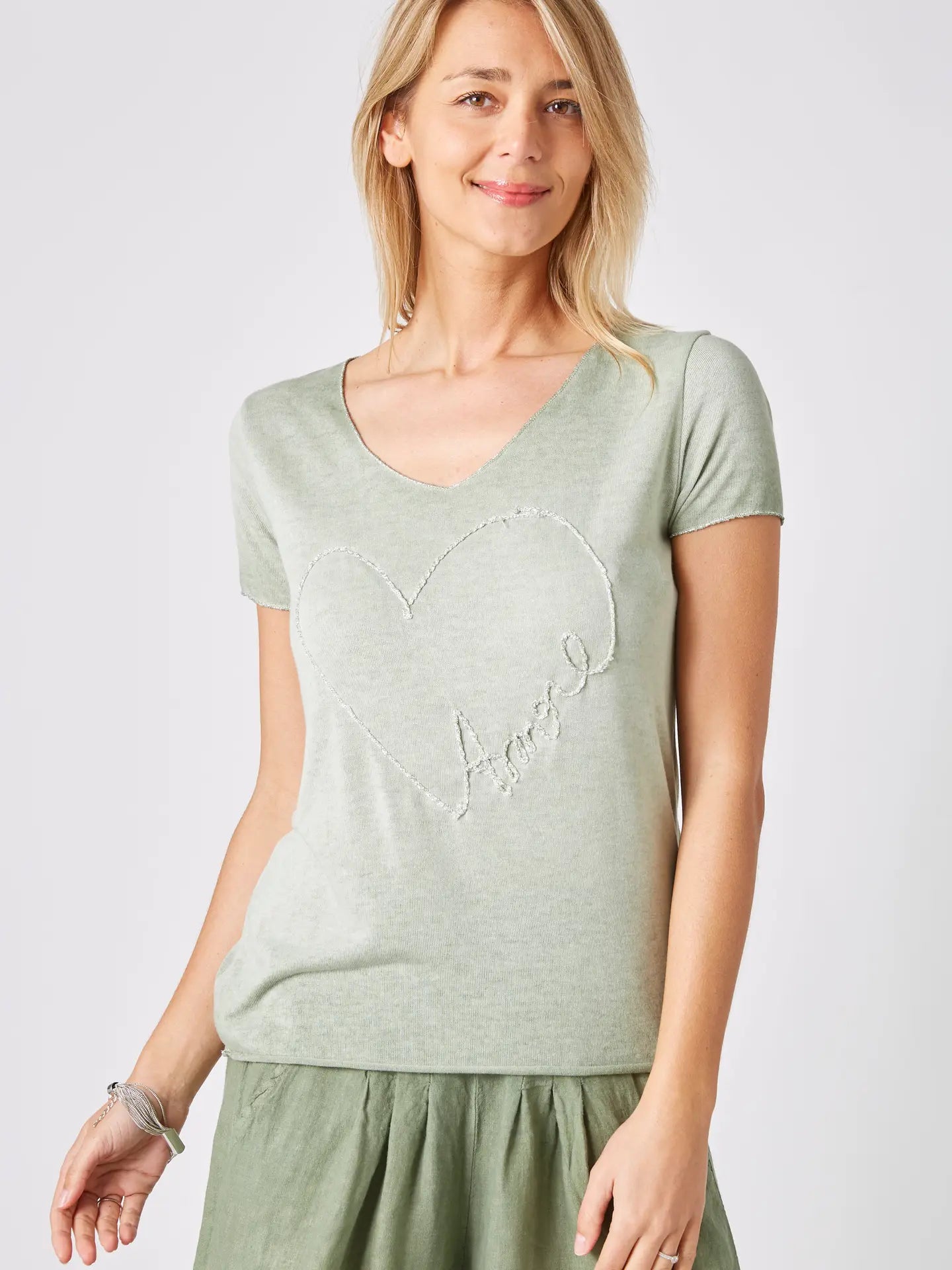 Women’S “Amore” Heart Italian