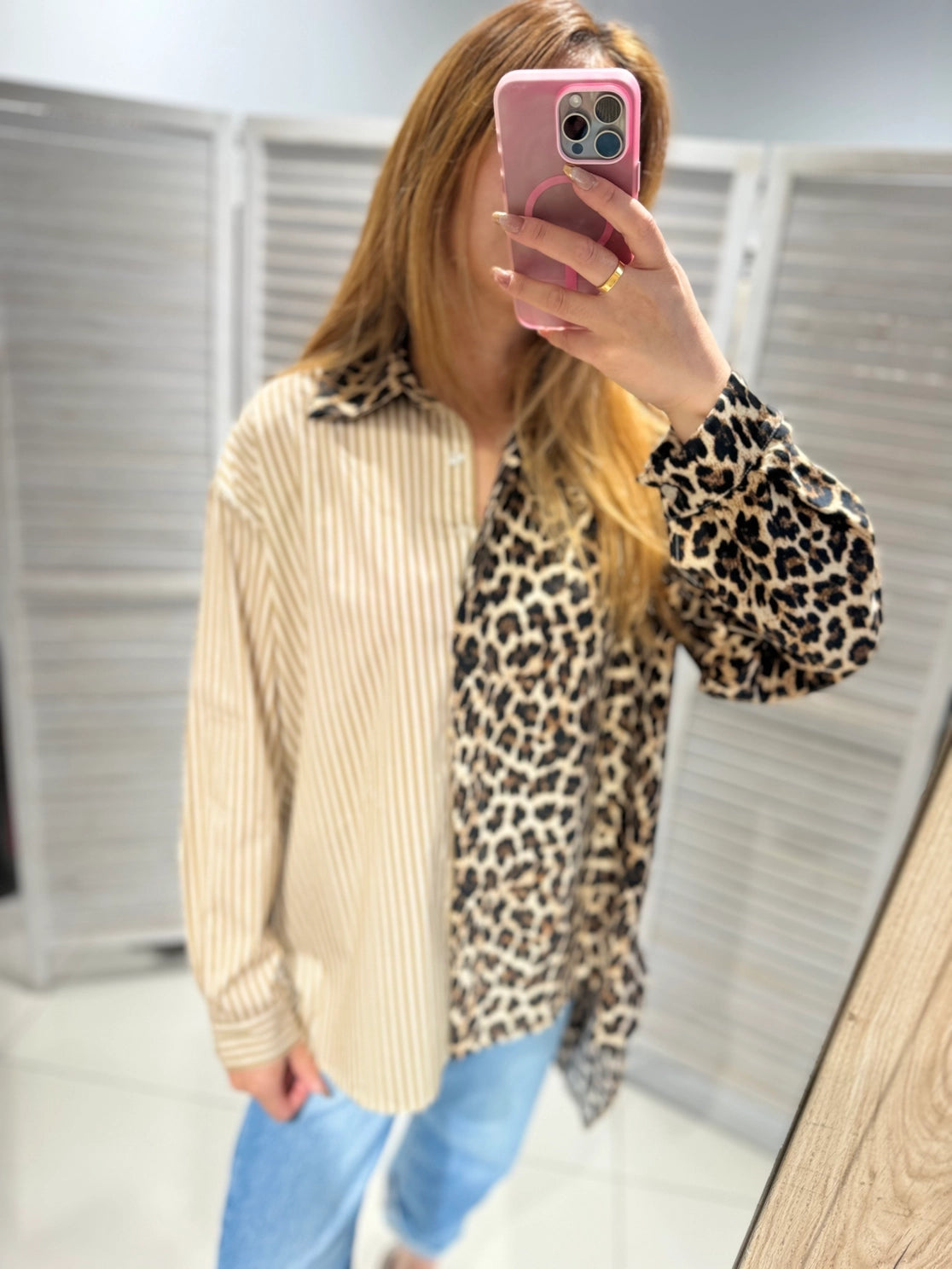 Animal print blusón