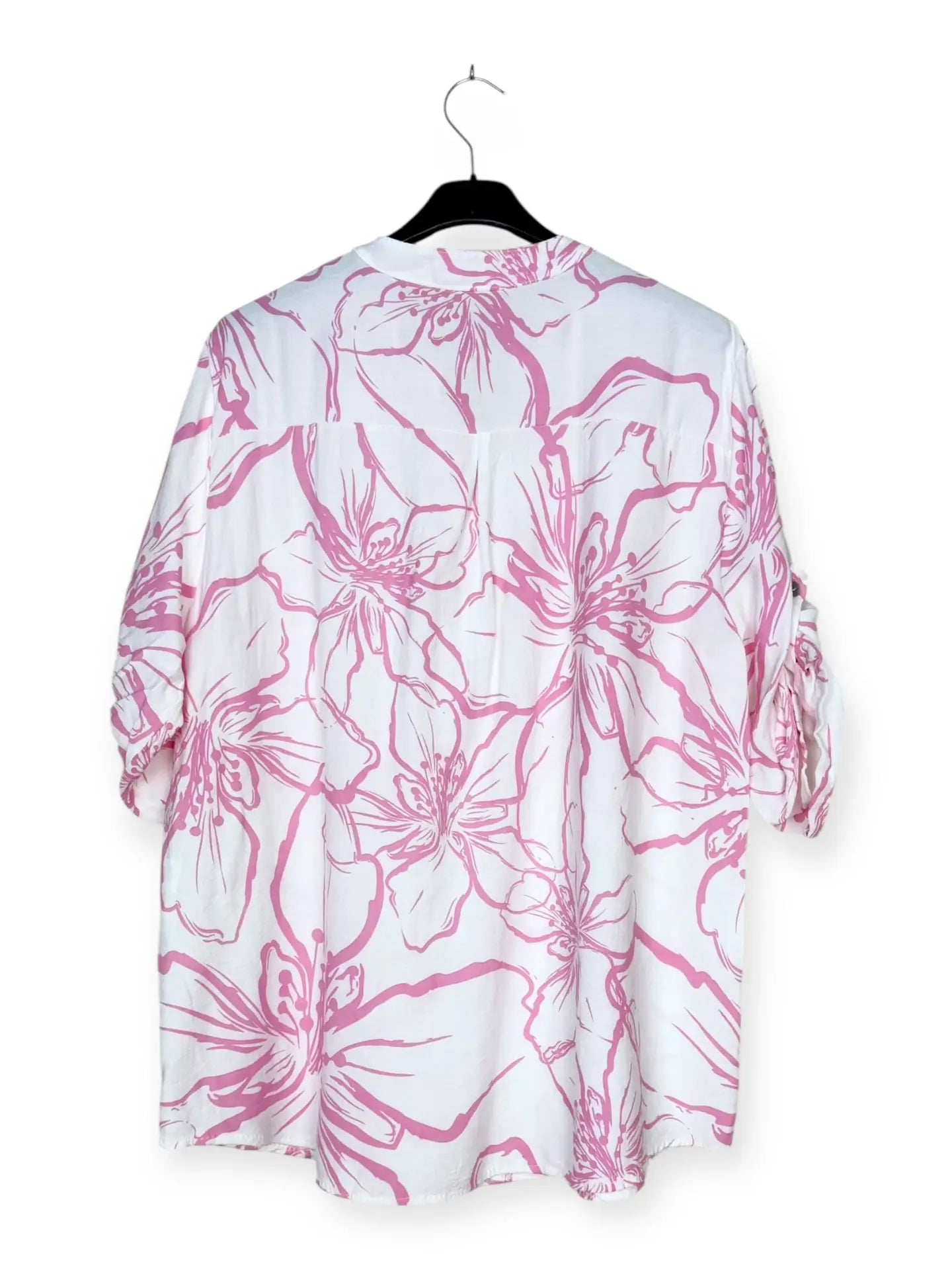 Floral Print Blouse with Three-Quarter Sleeves Italian