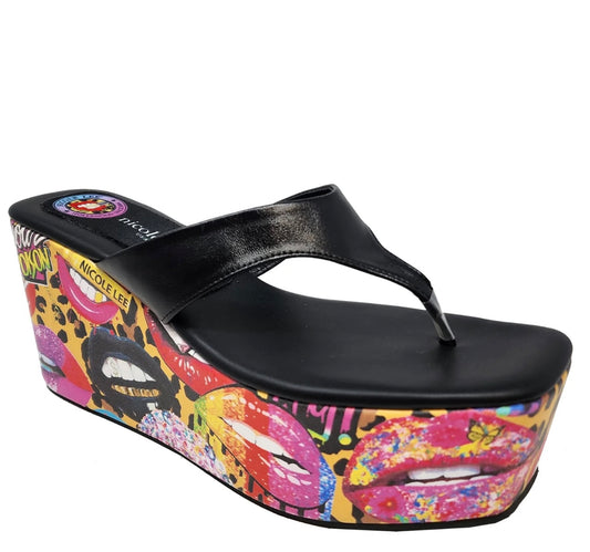 All emotion wedge sandals