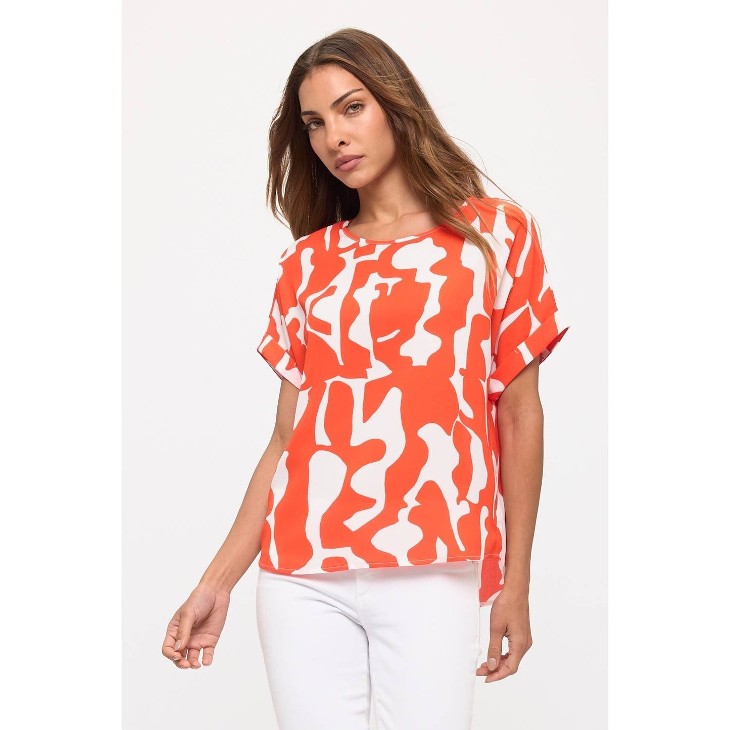 ORANGE DOLMAN TOP
