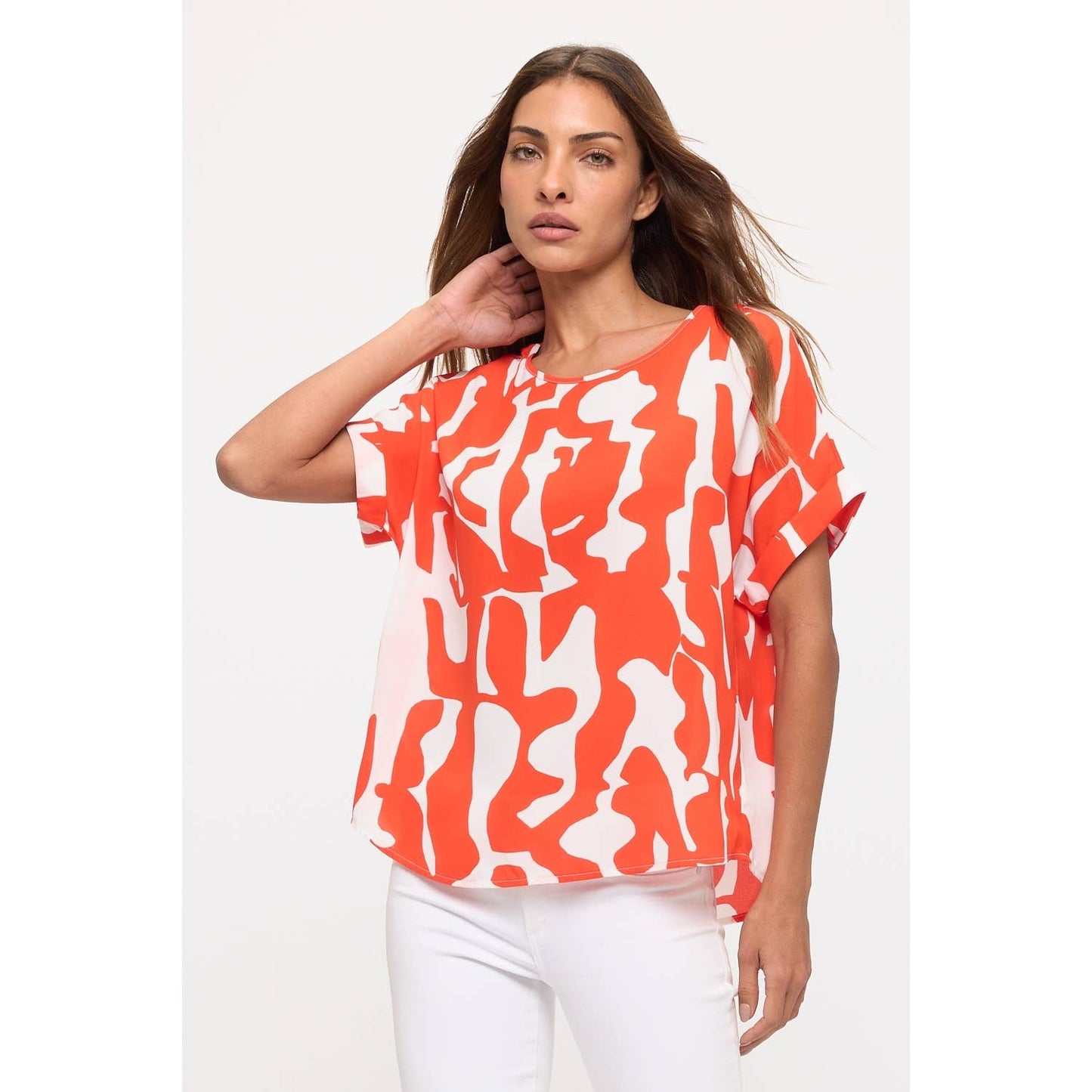 ORANGE DOLMAN TOP