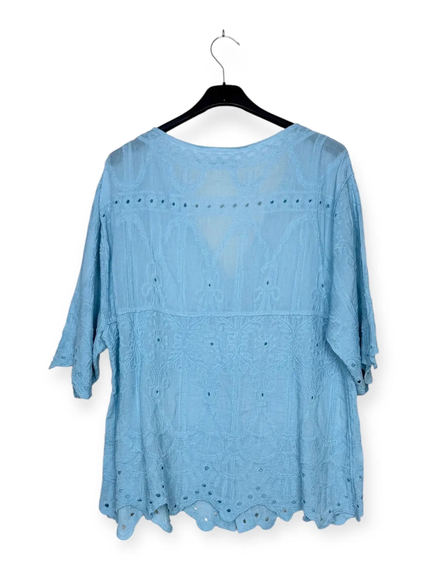 Blouse with Floral Embroidery Italian