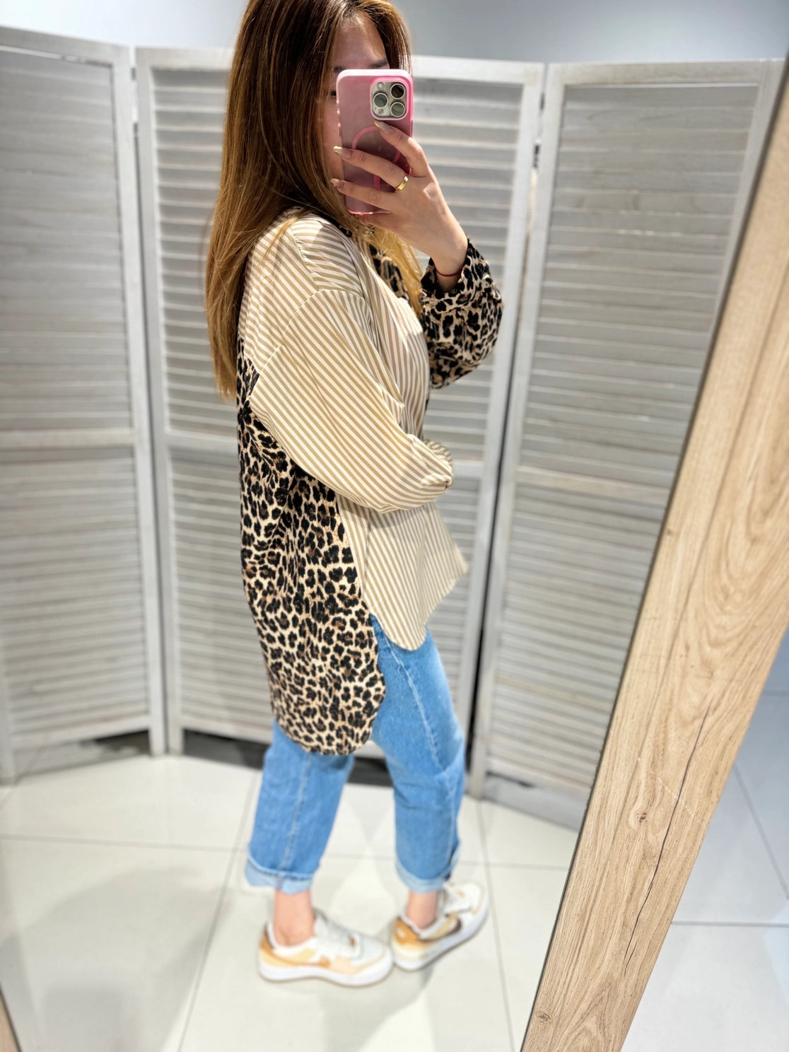 Animal print blusón