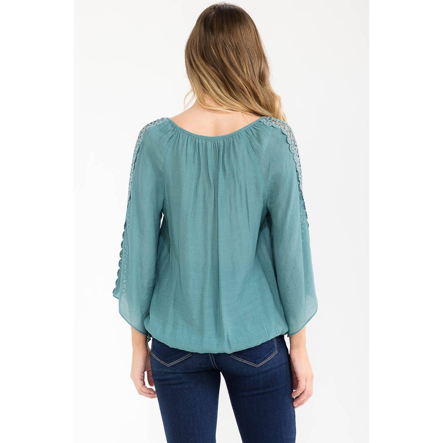 CROCHET SLEEVE PEASANT