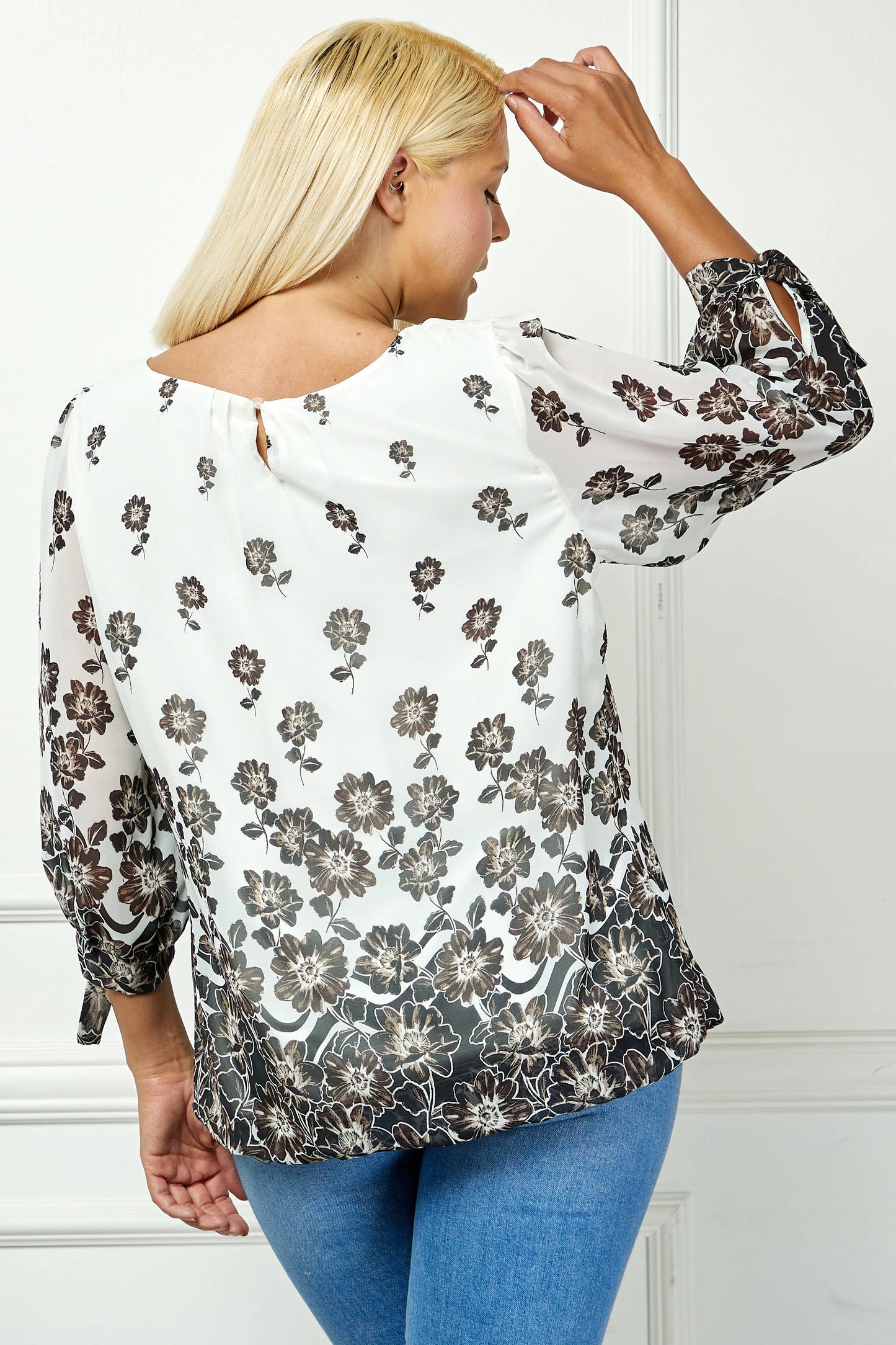 PLUS SIZE RAINLIGHT CHIFFON BLOUSE