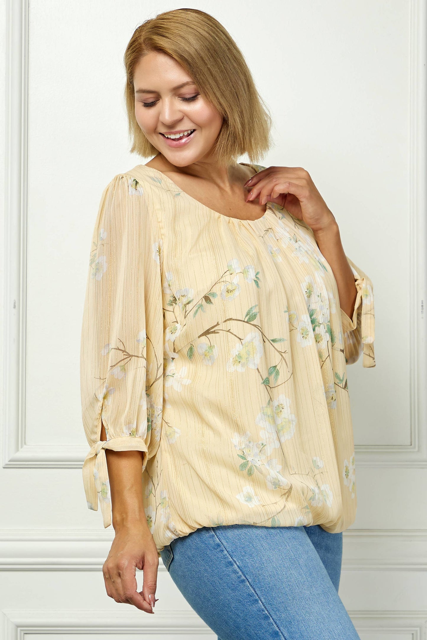 PLUS SIZE SPRING BREEZE CHIFFON BLOUSE