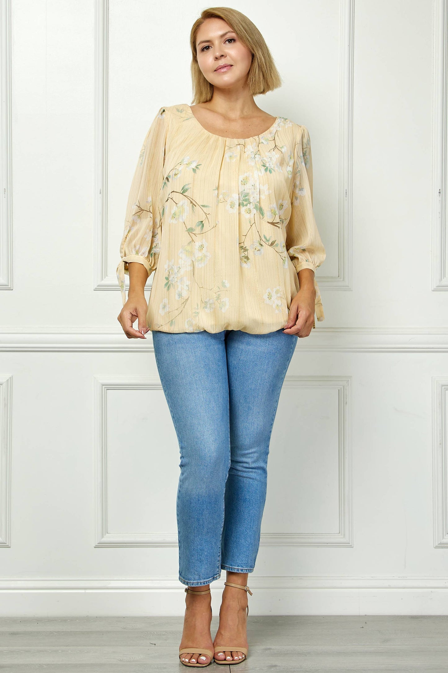 PLUS SIZE SPRING BREEZE CHIFFON BLOUSE
