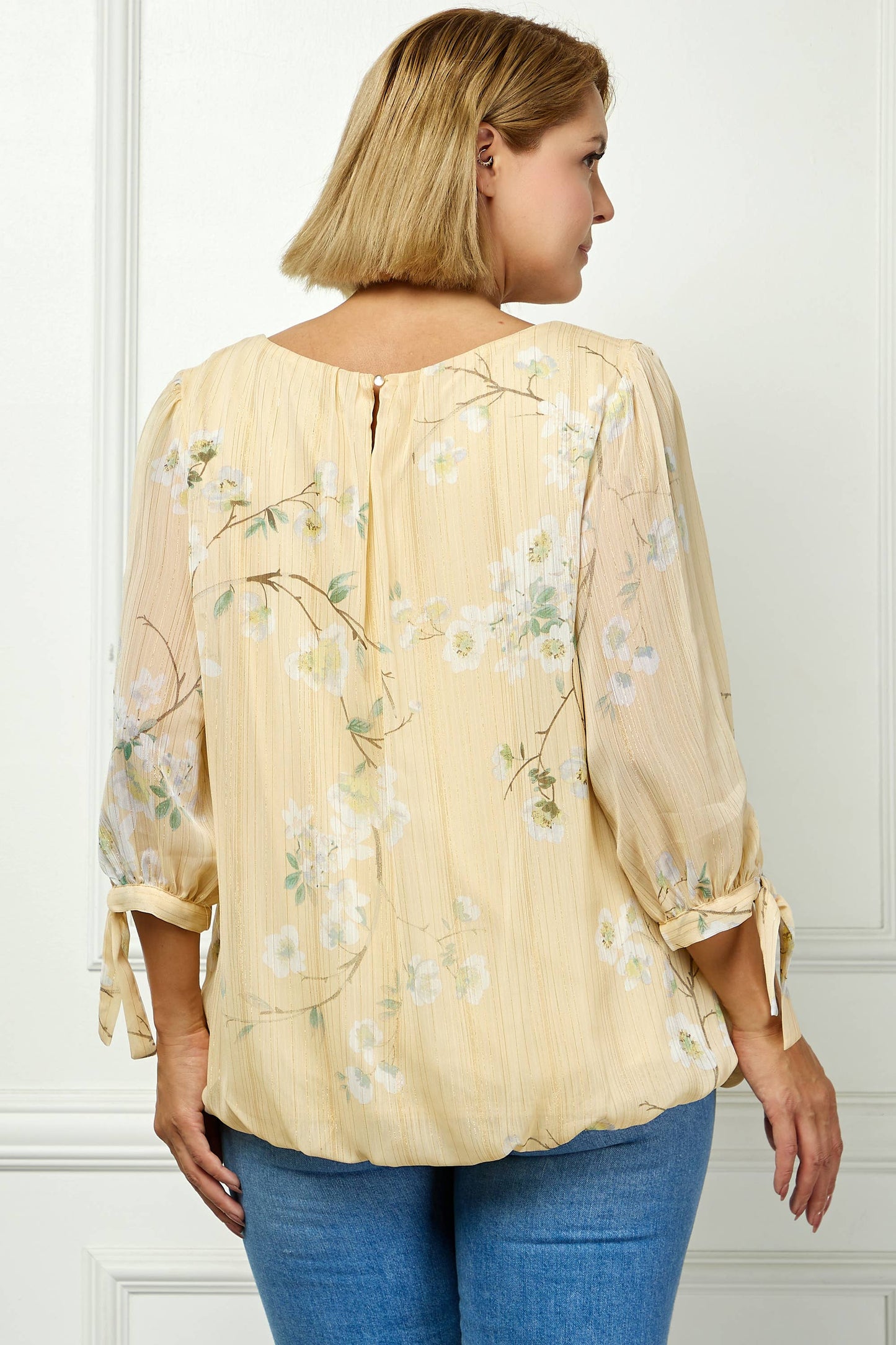 PLUS SIZE SPRING BREEZE CHIFFON BLOUSE
