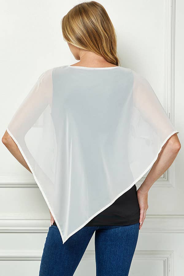 BLOOMING ELEGANCE PONCHO BLOUSE