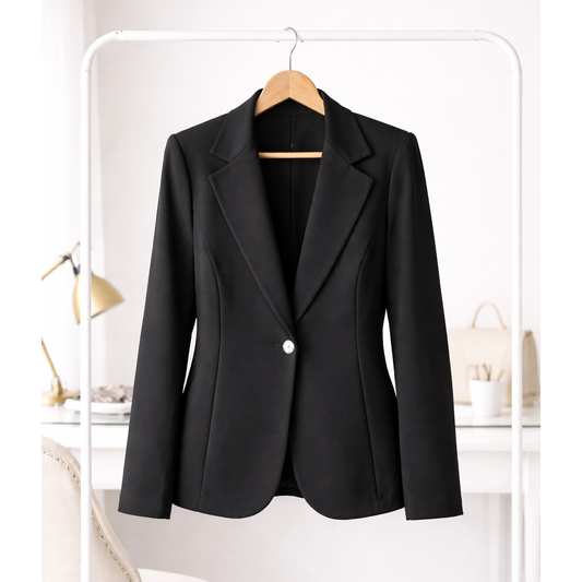 SCUBA CREPE KNIT BLAZER NO POCKET