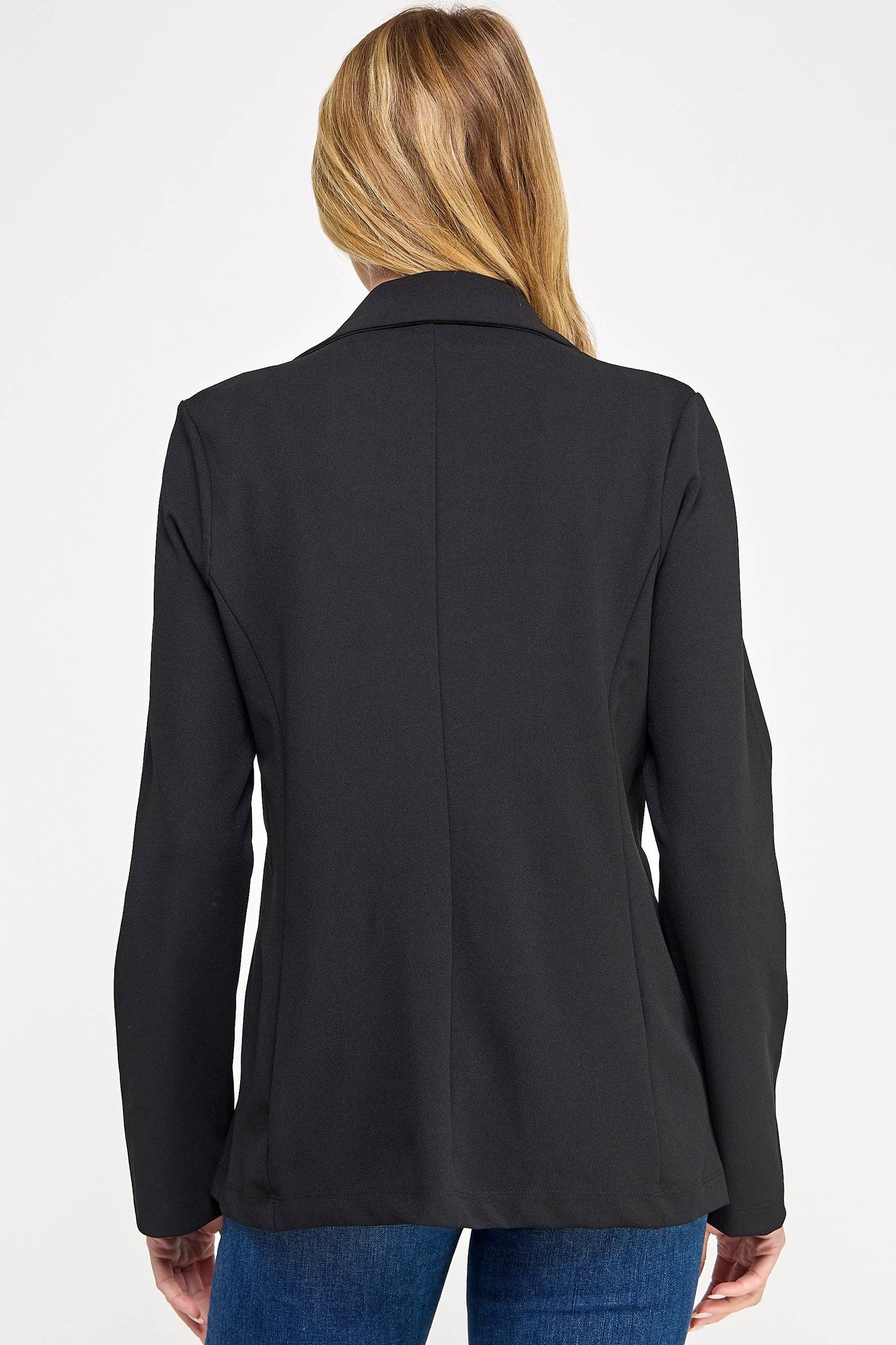 SCUBA CREPE KNIT BLAZER NO POCKET
